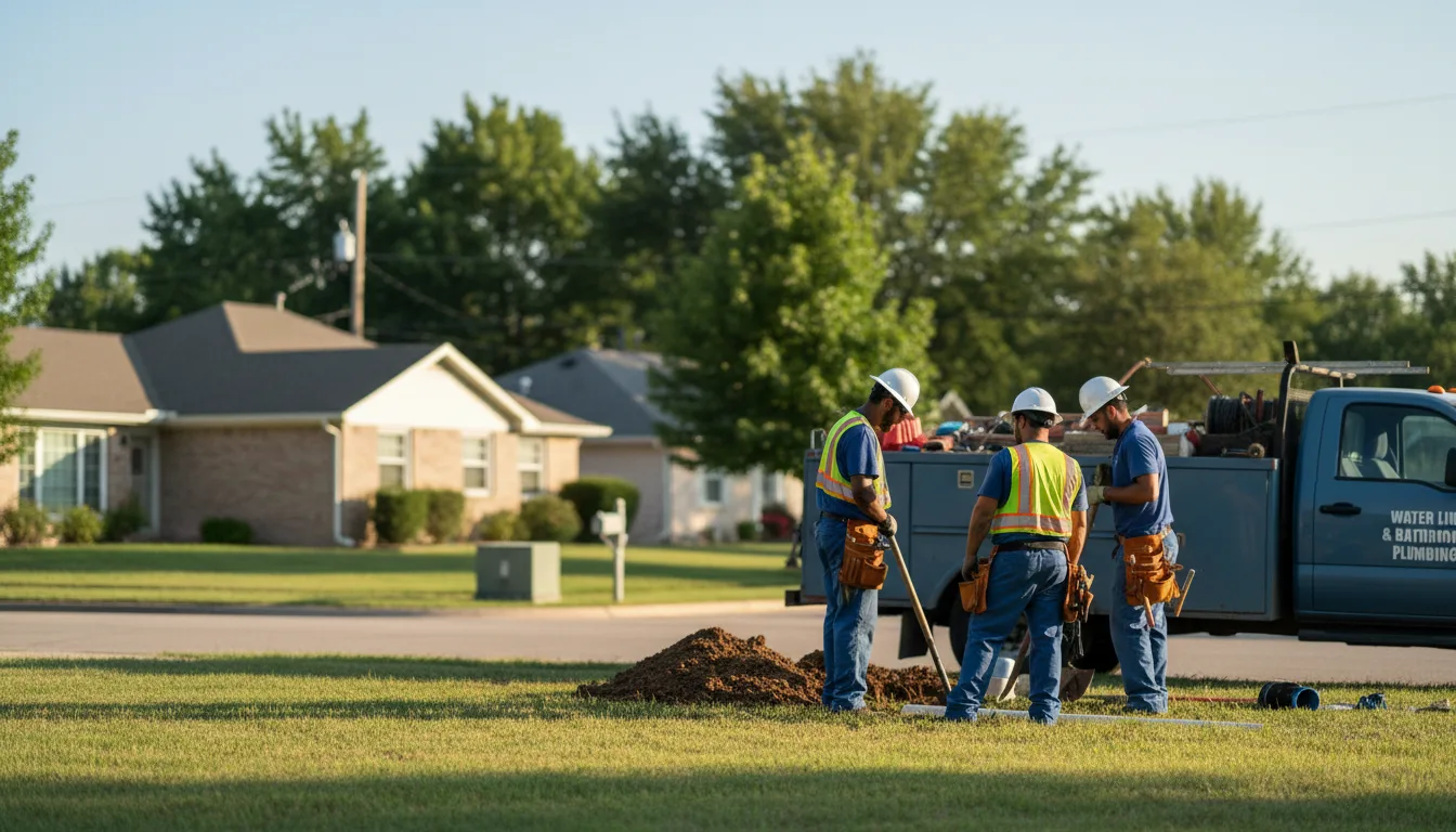 Residential water line and bathroom plumbing service in Hemlock, IN